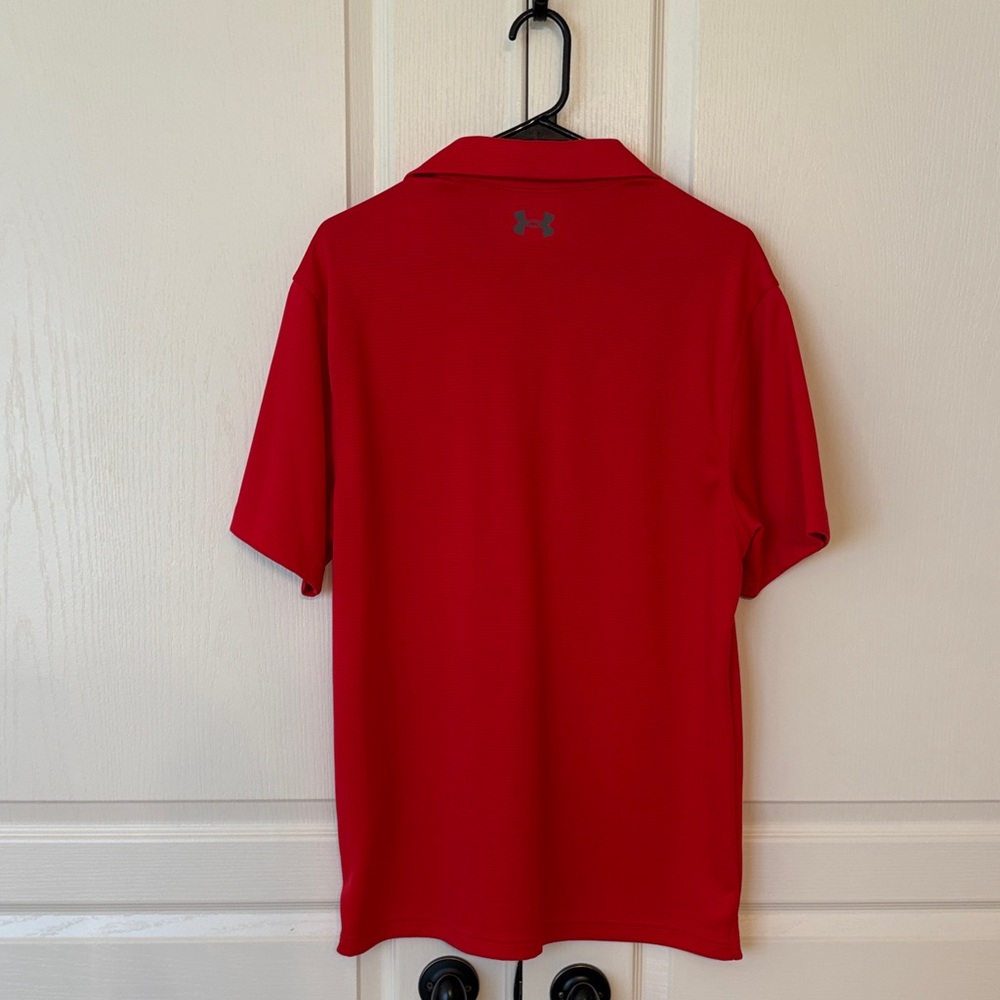 Under Armour Men's Polo Shirt in Red and Gray - Picture 4 of 4
